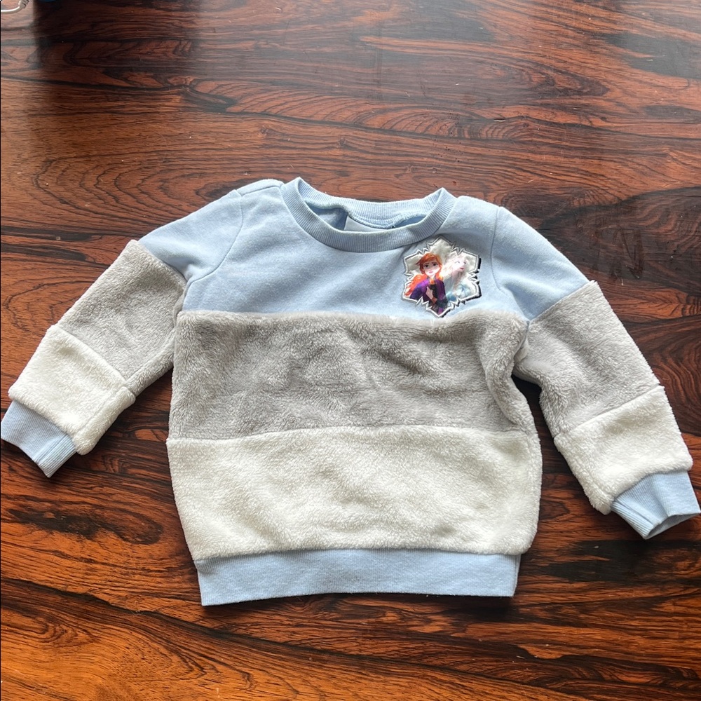 Kids Blue and White Disney Frozen Sweatshirt 2T